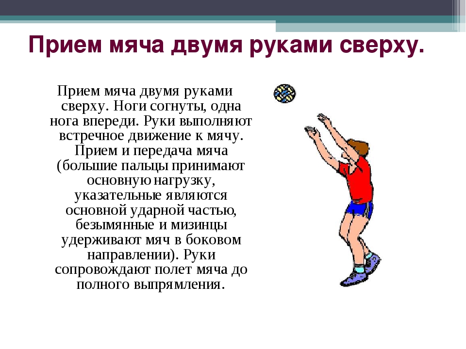 В каких случаях используется прием мяча. Прием мяча сверху в волейболе. Прием подачи в волейболе. Техника выполнения приема мяча двумя руками сверху. Приём и передача мяча сверху в волейболе.