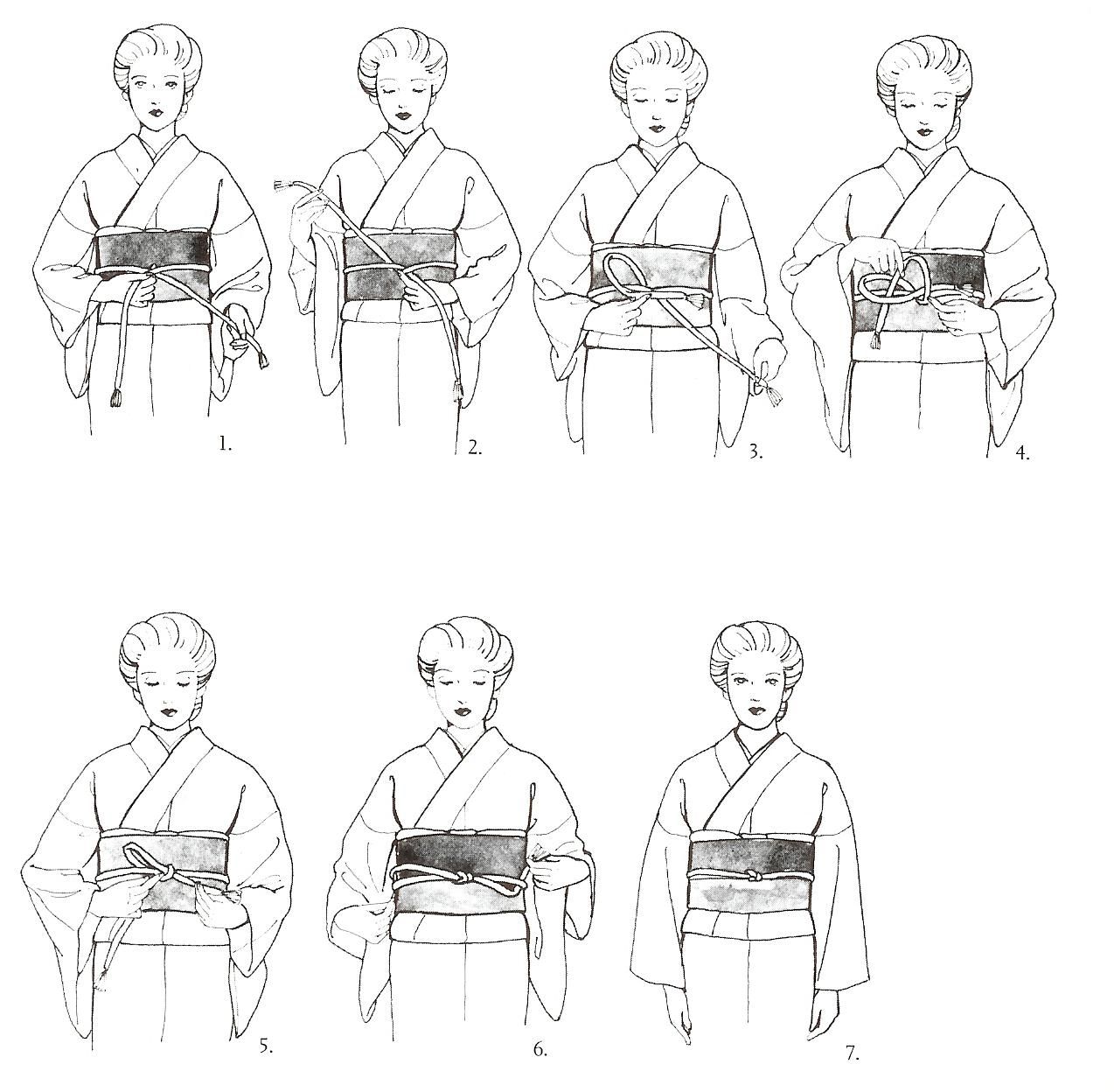 Пояс Оби для кимоно выкройка