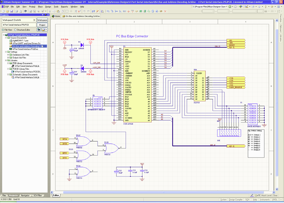 Создание схемы altium designer